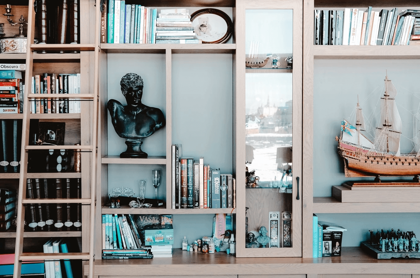 Use a Tall Bookcase and Add Objects to the Room
