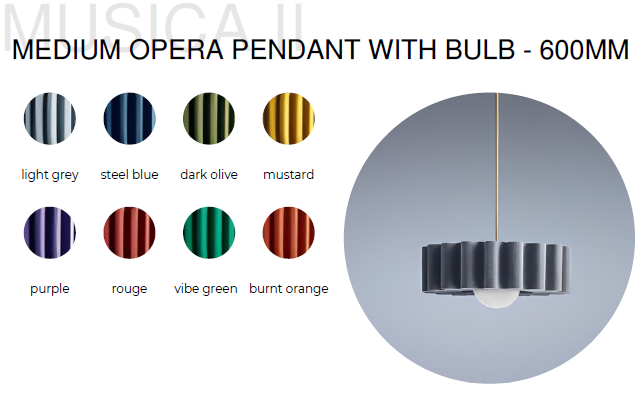Medium Opera Pendant with bulb